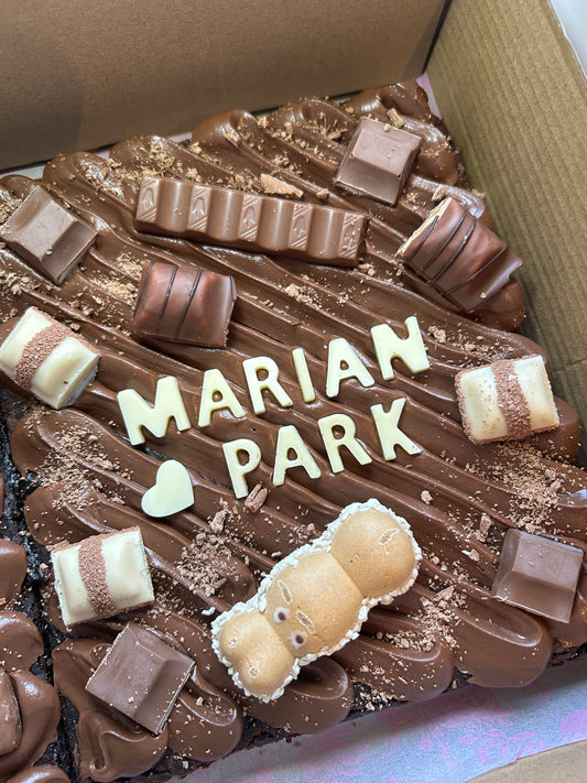 Personalised Christmas Brownie Slab